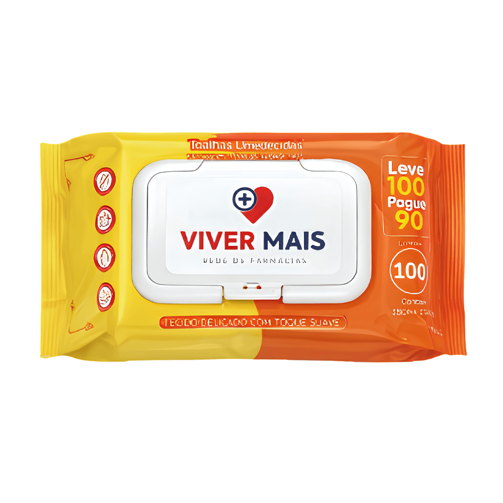 Toalhas Umedecidas Viver Mais - 100un